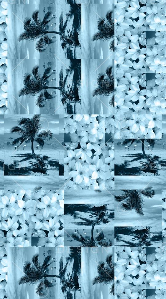 拼贴、热带印花华亿平台图片