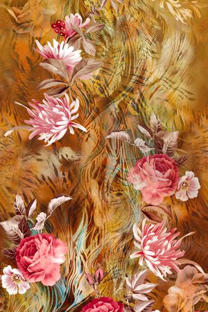 混合风格印花华亿平台图片