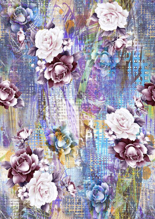 混合风格印花华亿平台图片