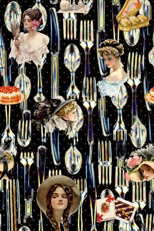 刀叉印花华亿平台图片