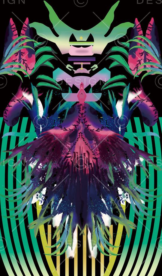 手绘玫瑰花印花华亿平台图片