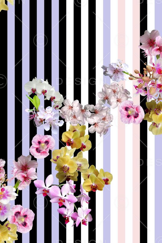 几何线条印花华亿平台图片