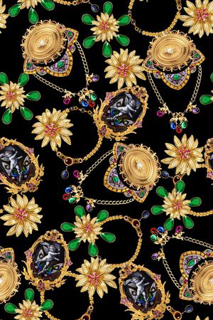 巴洛克珠宝印花华亿平台图片