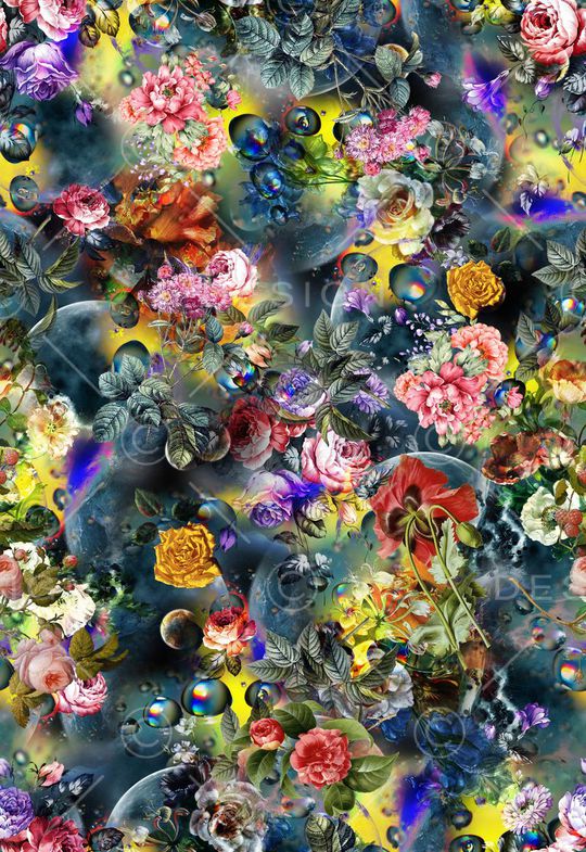 花卉印花华亿平台图片