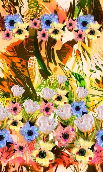 407303-简易几何组合花卉