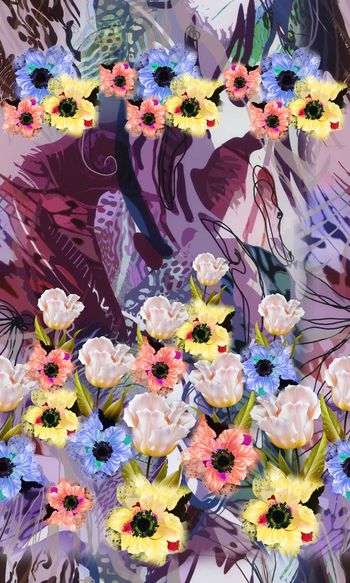 407304-简易几何组合花卉