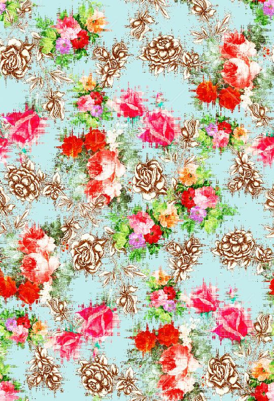 花卉印花华亿平台图片