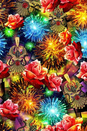 抽象印花华亿平台图片