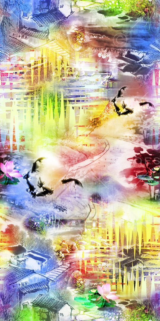 中国风印花华亿平台图片