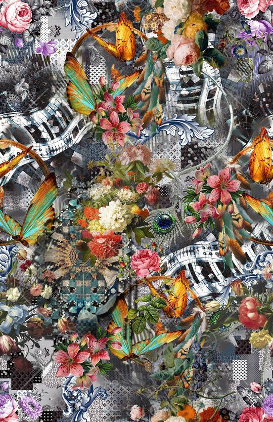 花卉印花华亿平台图片