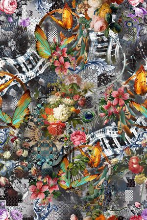 花卉印花华亿平台图片