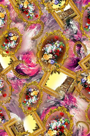 抽象印花华亿平台图片