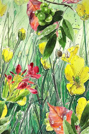 水彩印花华亿平台图片