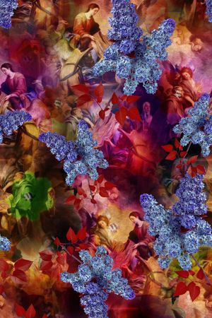 花卉印花华亿平台图片