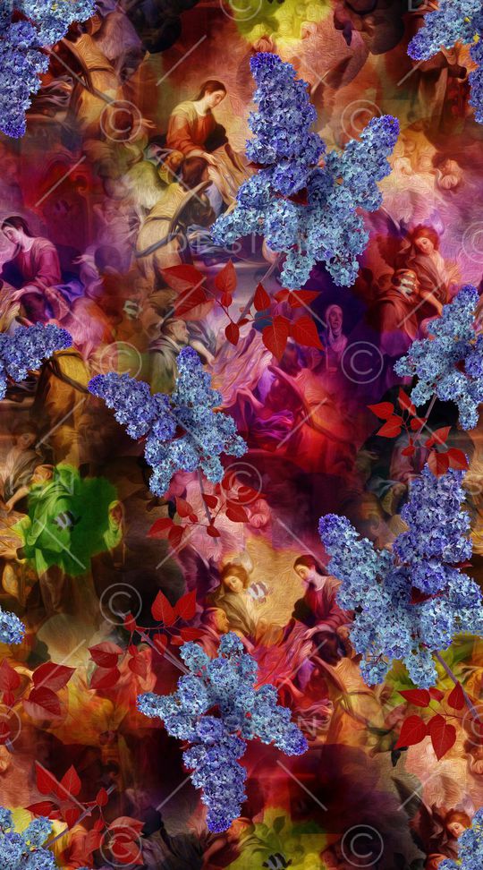 花卉印花华亿平台图片