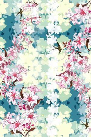 花卉印花华亿平台图片