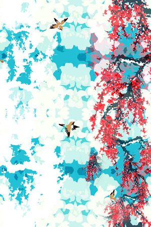 花卉印花华亿平台图片