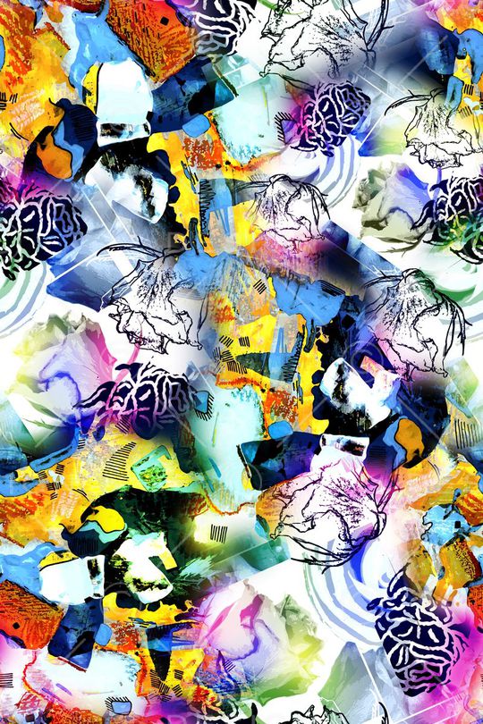 抽象印花华亿平台图片