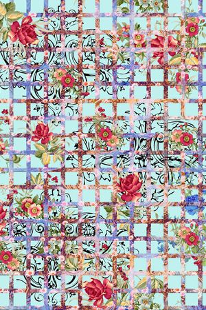 抽象数码印花印花华亿平台图片