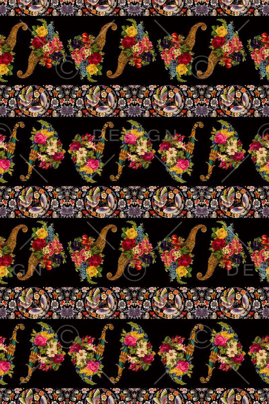 欧式花卉印花华亿平台图片