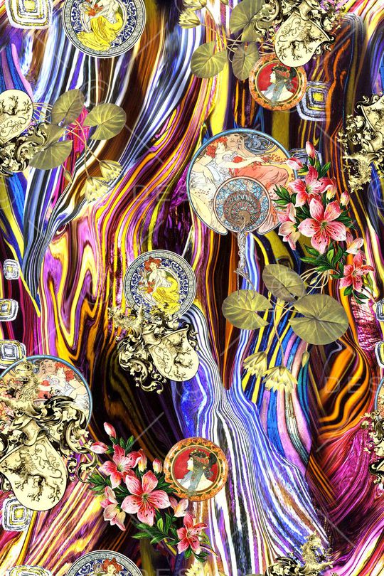 抽象印花华亿平台图片