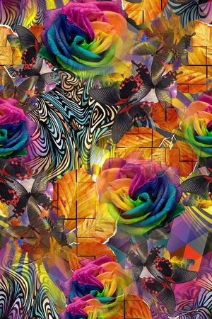 斑马纹印花华亿平台图片