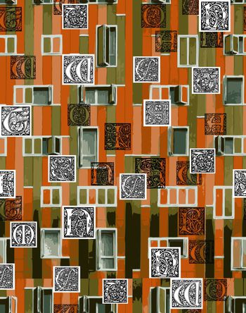 408695-潮流欧美个性窗边字母层次印花图