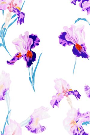 鸢尾花印花华亿平台图片