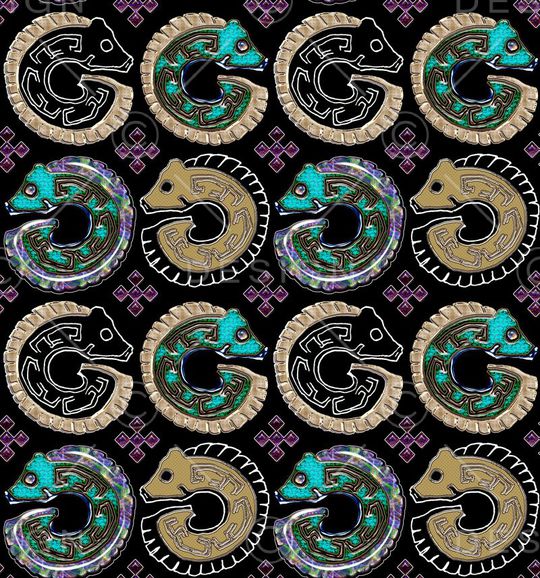 复古印花华亿平台图片