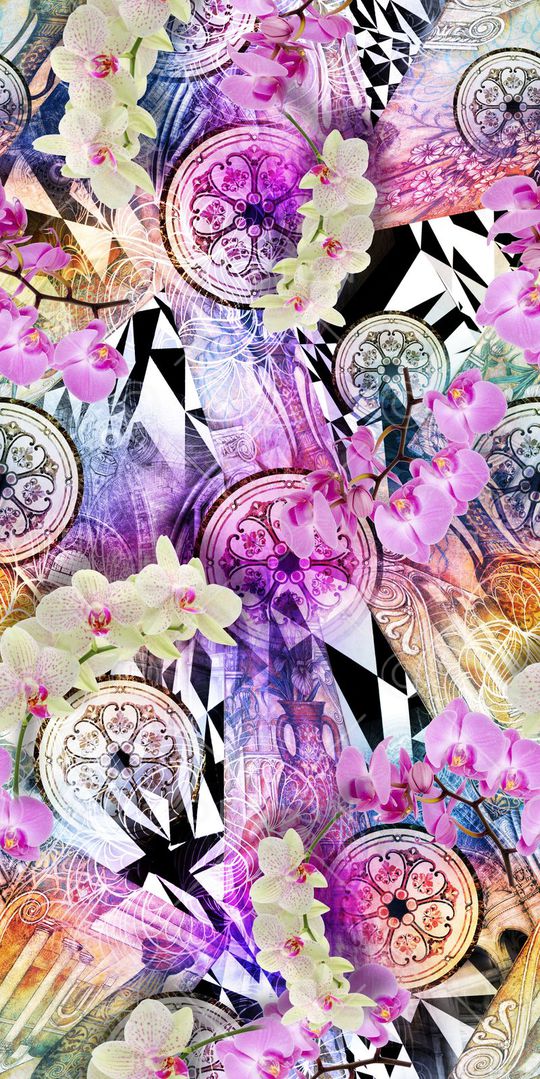 抽象机理印花华亿平台图片