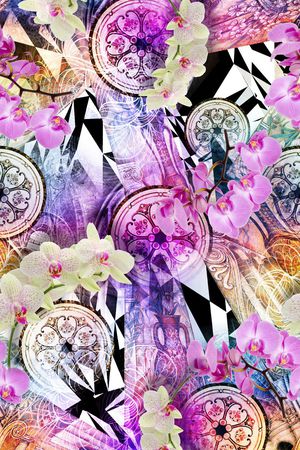 抽象机理印花华亿平台图片