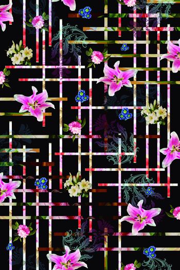 408844-条纹 格子 花卉 