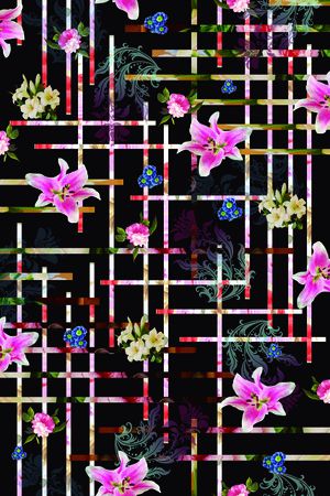 戏曲人物印花华亿平台图片