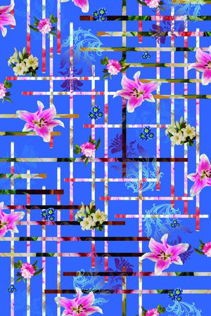 戏曲人物印花华亿平台图片