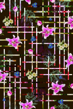 戏曲人物印花华亿平台图片