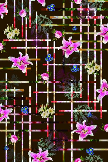 408846-条纹 格子 花卉 