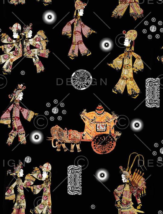 中国风印花华亿平台图片