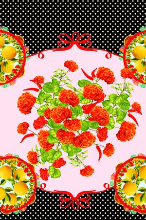 橙与花印花华亿平台图片