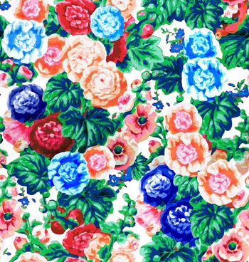 408957-大牌手绘玫瑰花丛