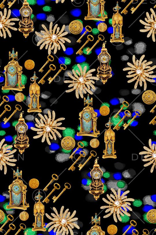 巴洛克风格印花华亿平台图片