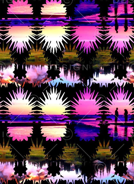 抽象 意境印花华亿平台图片