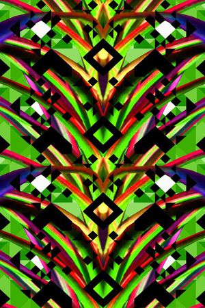 几何 热带 叠加印花华亿平台图片