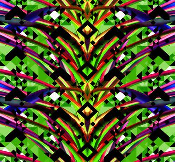 409094-几何剪影树叠加