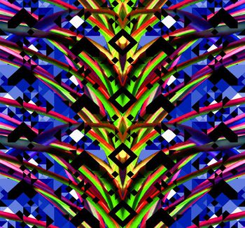 409095-几何剪影树叠加