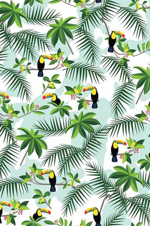 热带 趣味 雨林印花华亿平台图片