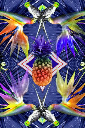 镜像 数码 动物印花华亿平台图片