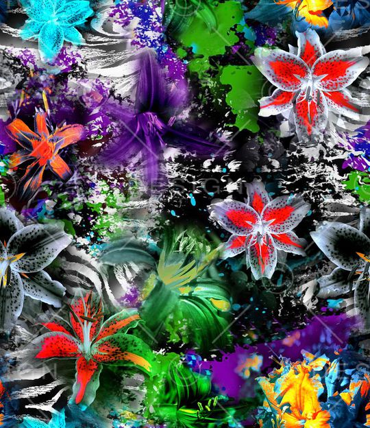 斑马纹 数码 撞色印花华亿平台图片