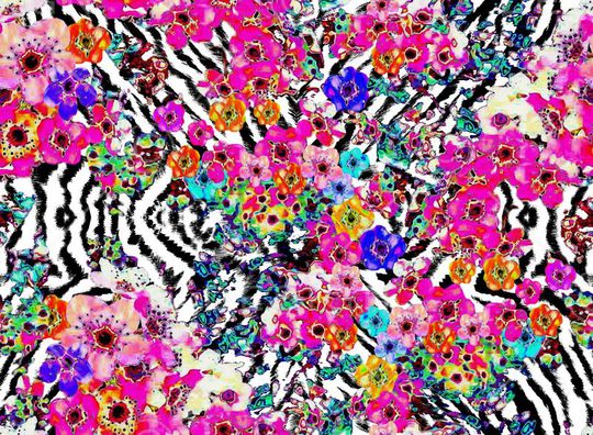 斑马纹印花华亿平台图片