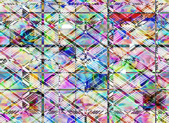 几何 彩虹 数码印花华亿平台图片