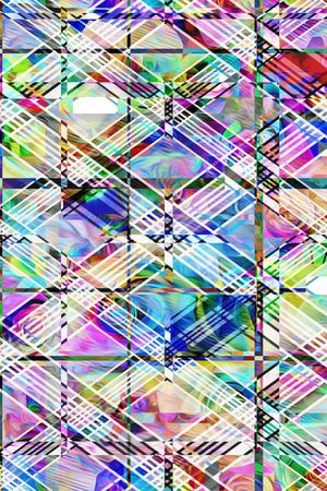 几何 彩虹 数码印花华亿平台图片